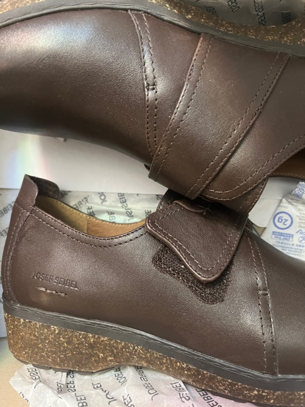 Josef Seibel Brown Leather Slip-On with Tan Interior